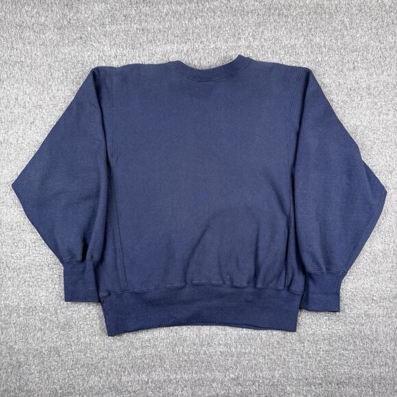 Vintage Champion Sweatshirt Men’s M Blue Reverse Weave Warm Up Blank USA 80s - Picture 6 of 8